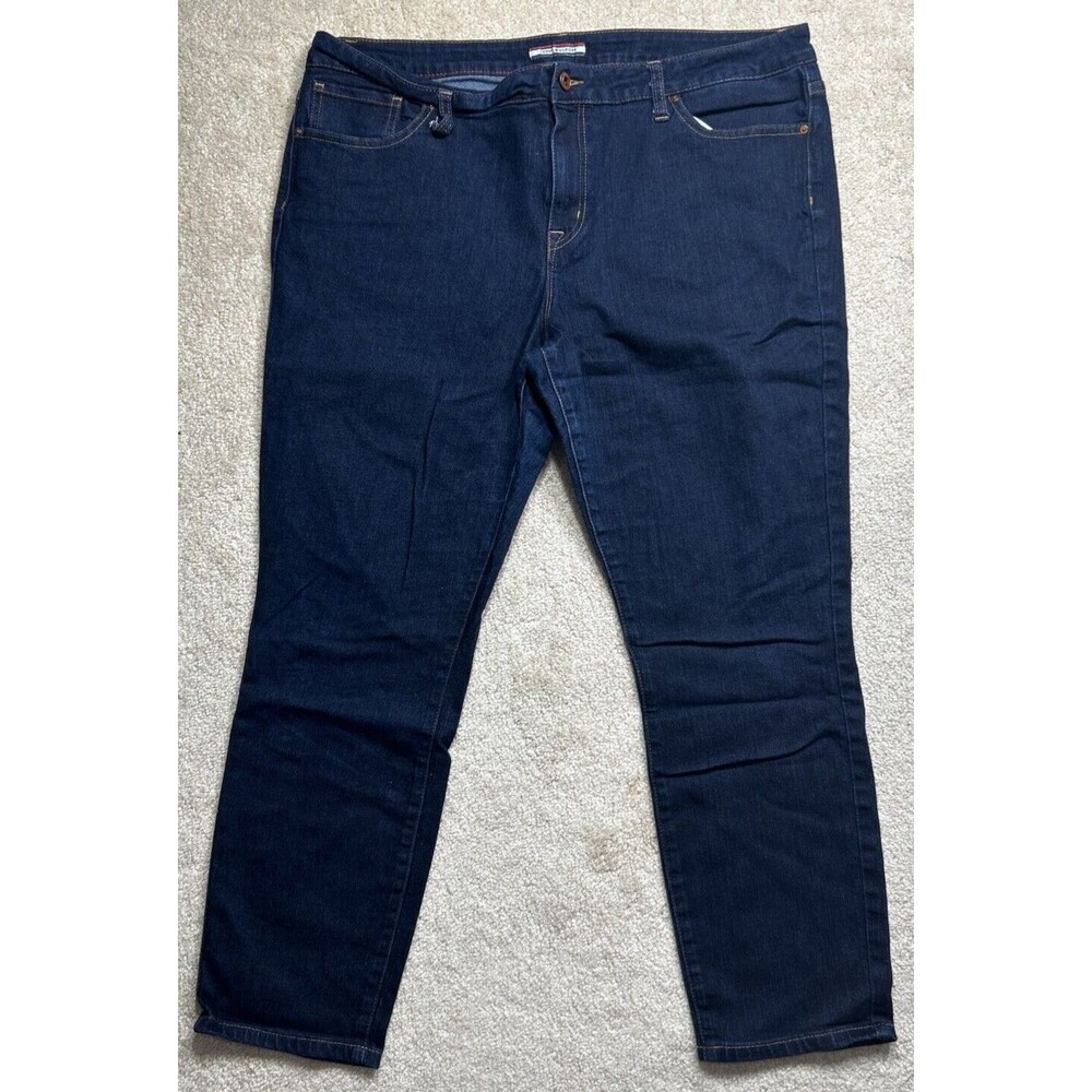 Tommy Hilfiger Jeans Women's Sz 18S  Blue Skinny Plus Size Stretch Comfort EUC!